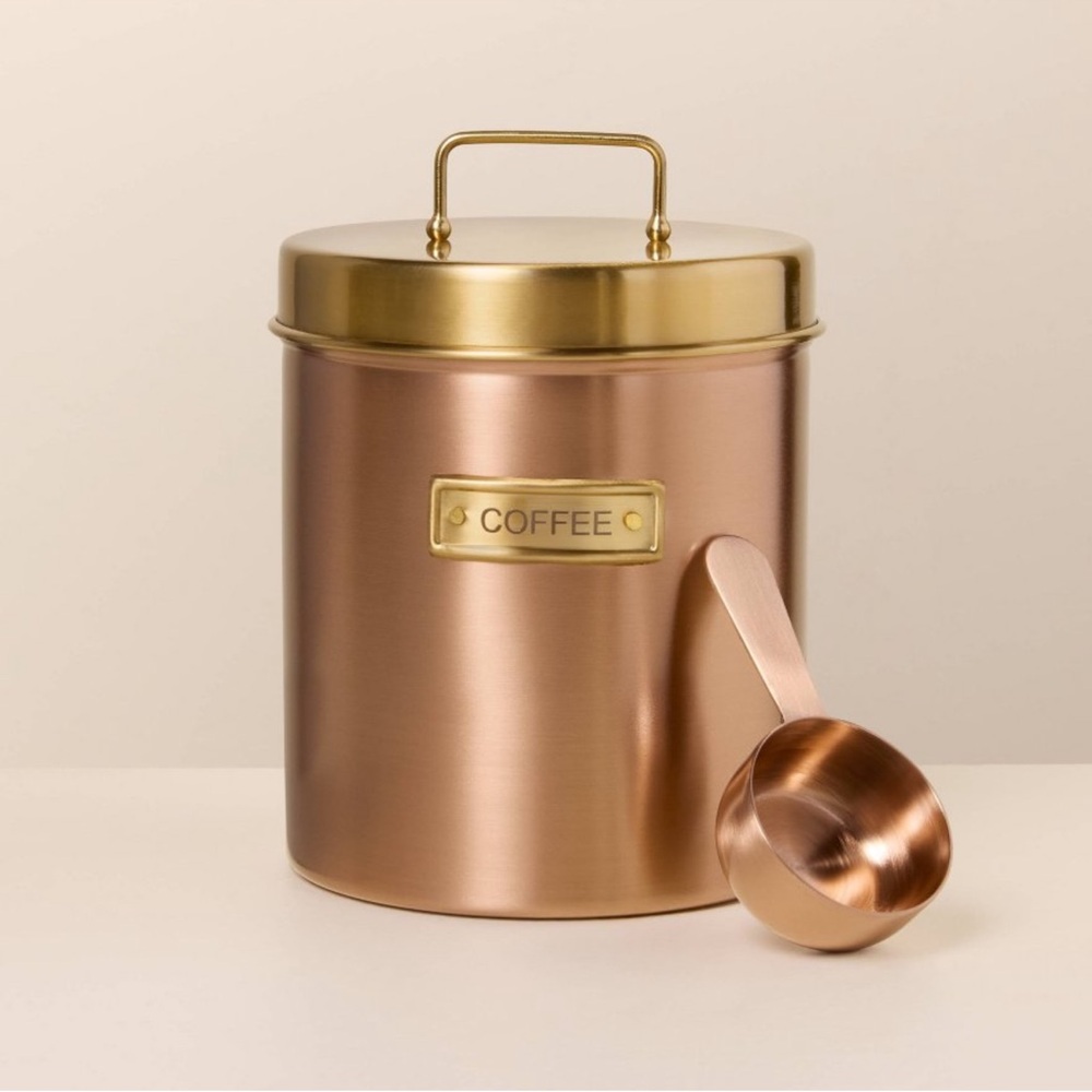 Coffee Canister & Scoop in a Copper Finish - Hearth & Hand™ with Magnolia, New!